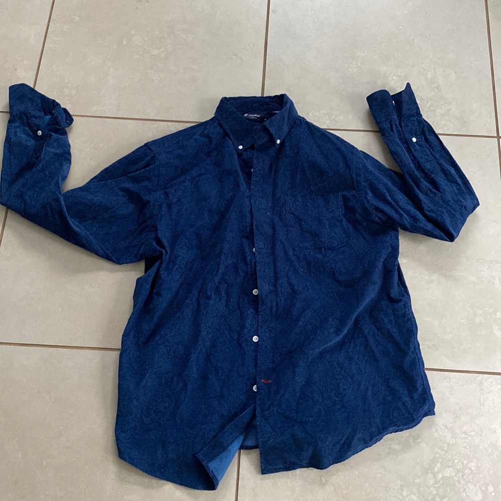 Cremiux size L mens paisley button down